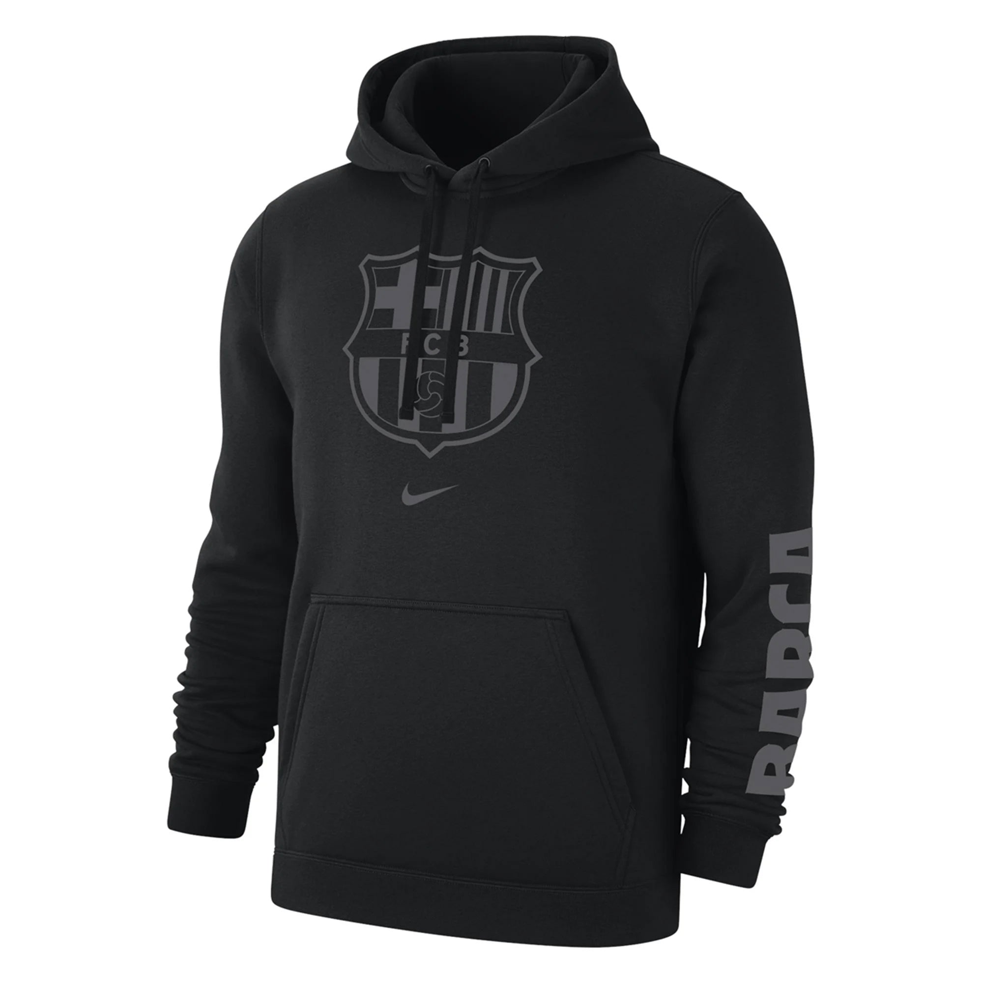 Nike Barcelona Club Fleece Logo Pullover Hoodie (Black)