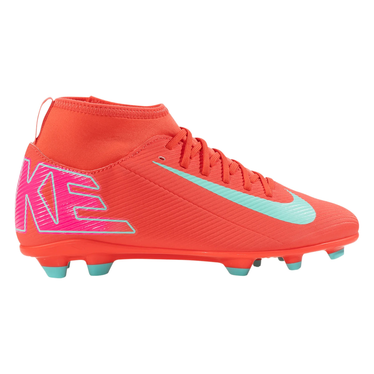 Nike Jr. Youth Superfly 10 Club FG/MG Soccer Cleats (Ember Glow/Aurora Green)