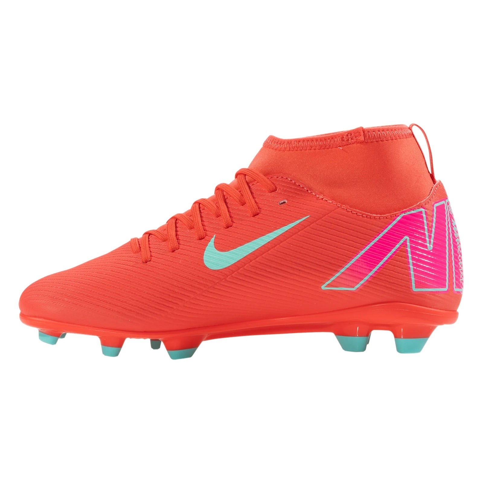 Nike Jr. Youth Superfly 10 Club FG/MG Soccer Cleats (Ember Glow/Aurora Green)