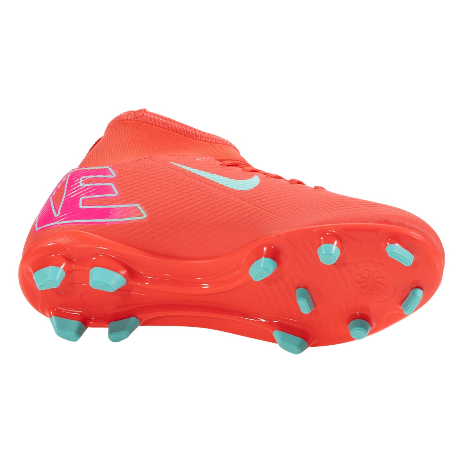 Nike Jr. Youth Superfly 10 Club FG/MG Soccer Cleats (Ember Glow/Aurora Green)