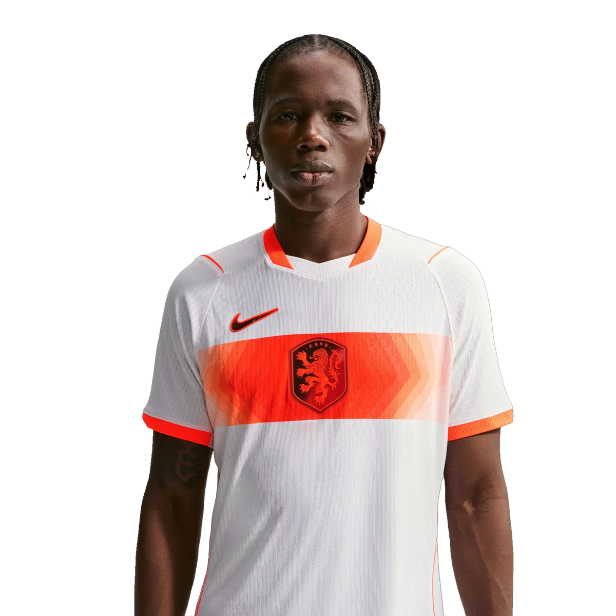 Nike Mens Netherlands Memphis Depay Match Authentic Away Jersey 2026 (White/Hyper Crimson)