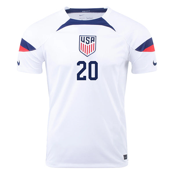 Camiseta Nike Estados Unidos Aaron Long Home 22/23 (Blanco/Azul)