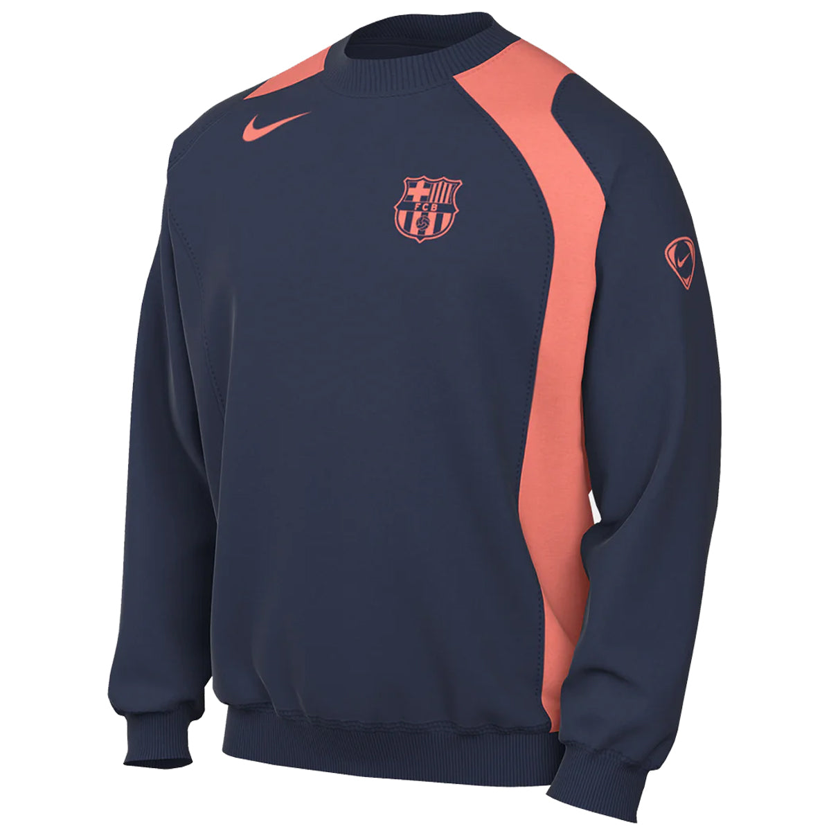 Nike Barcelona Third Total 90 Crew Neck Top 25/26 (Midnight Navy/Bright Mango)