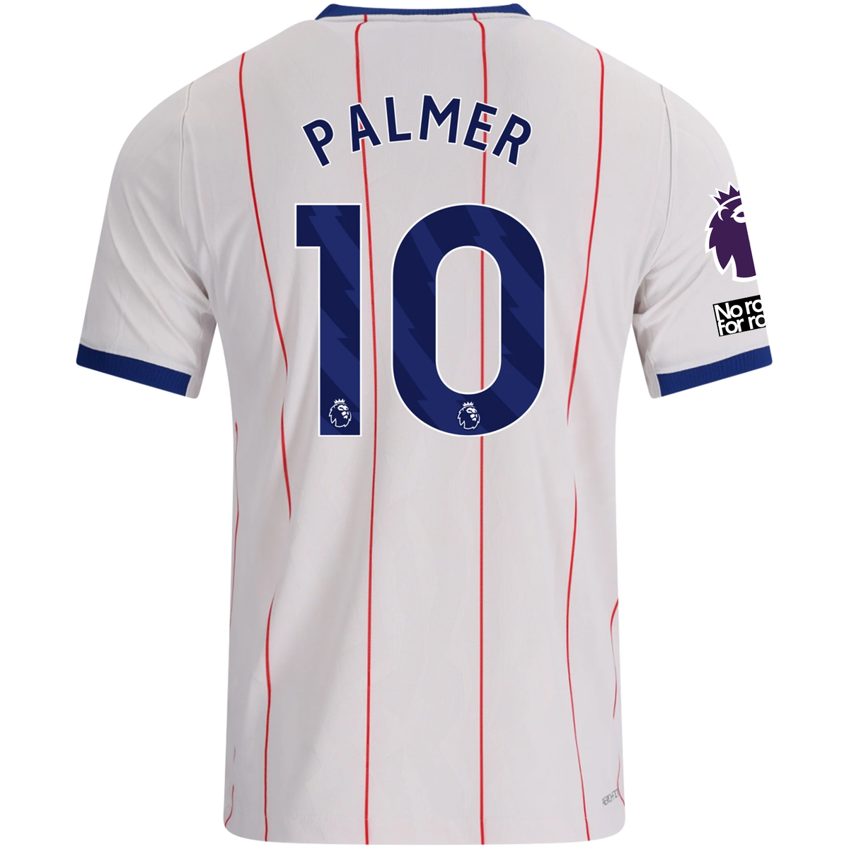 Nike Mens Chelsea Match Authentic Cole Palmer Third Jersey w/ Club World Cup + EPL + No Room For Racism Patches 26/27 (White/Rush Blue/Red)