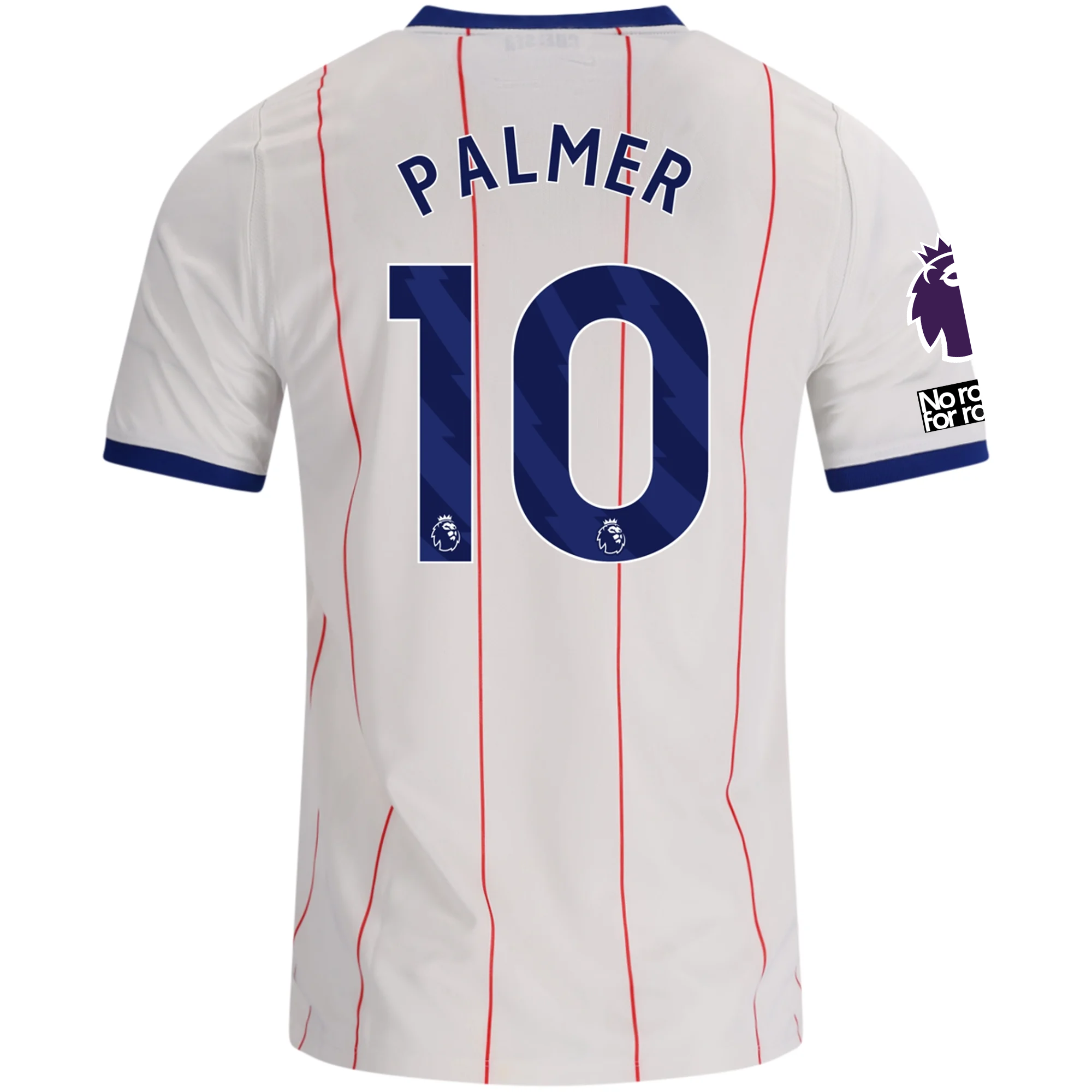 Nike Mens Chelsea Cole Palmer Third Jersey w/ EPL + No Room For Racism 26/27 (White/Rush Blue/Red)