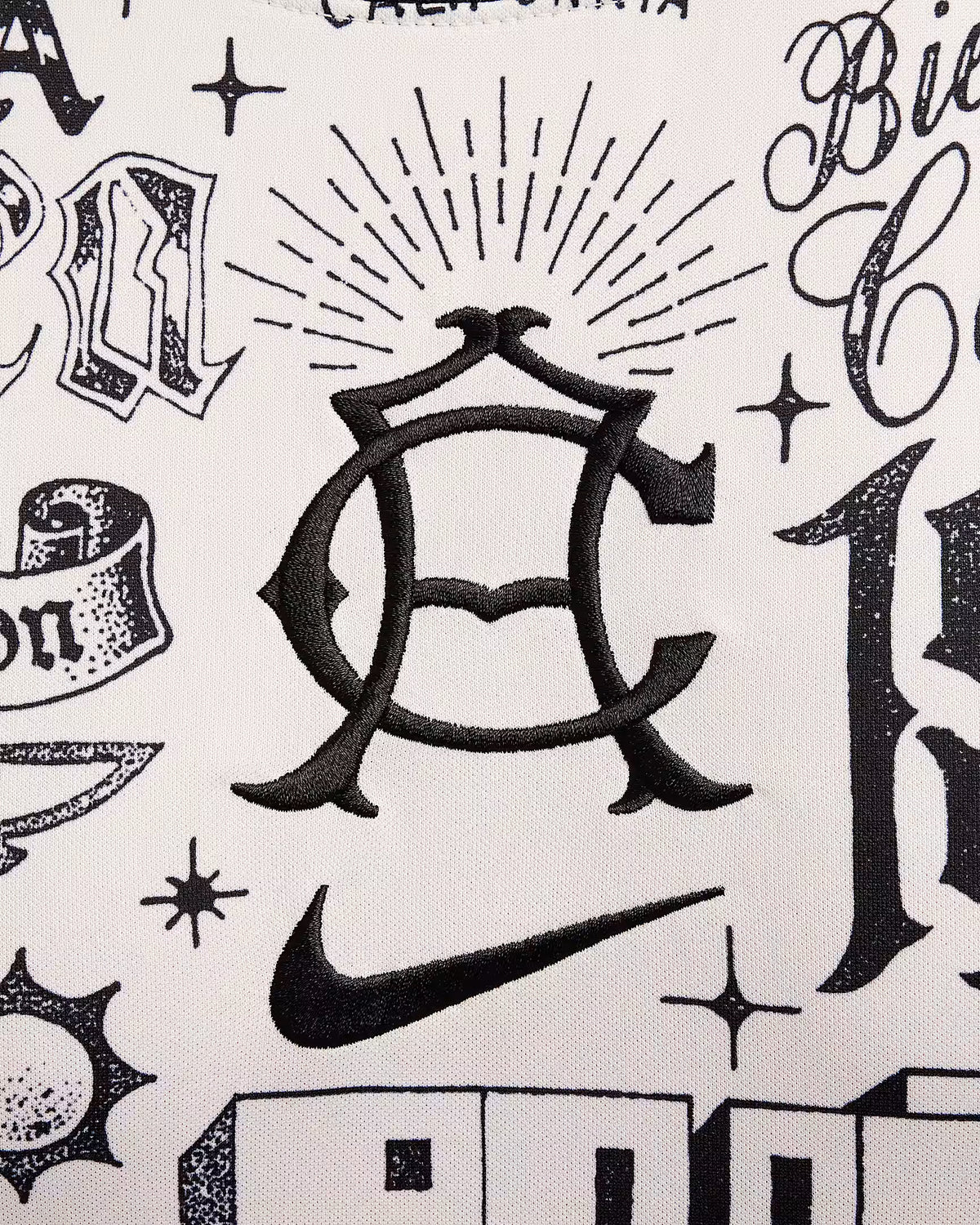 Nike Club America California Prematch Soccer Jersey (LT Orewood White/Black)