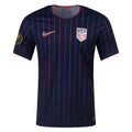 Nike Men's United States Away Match Authentic Jersey 25/26 w/ Gold Cup 2025 Patch (Obsidian/Challenge Red)