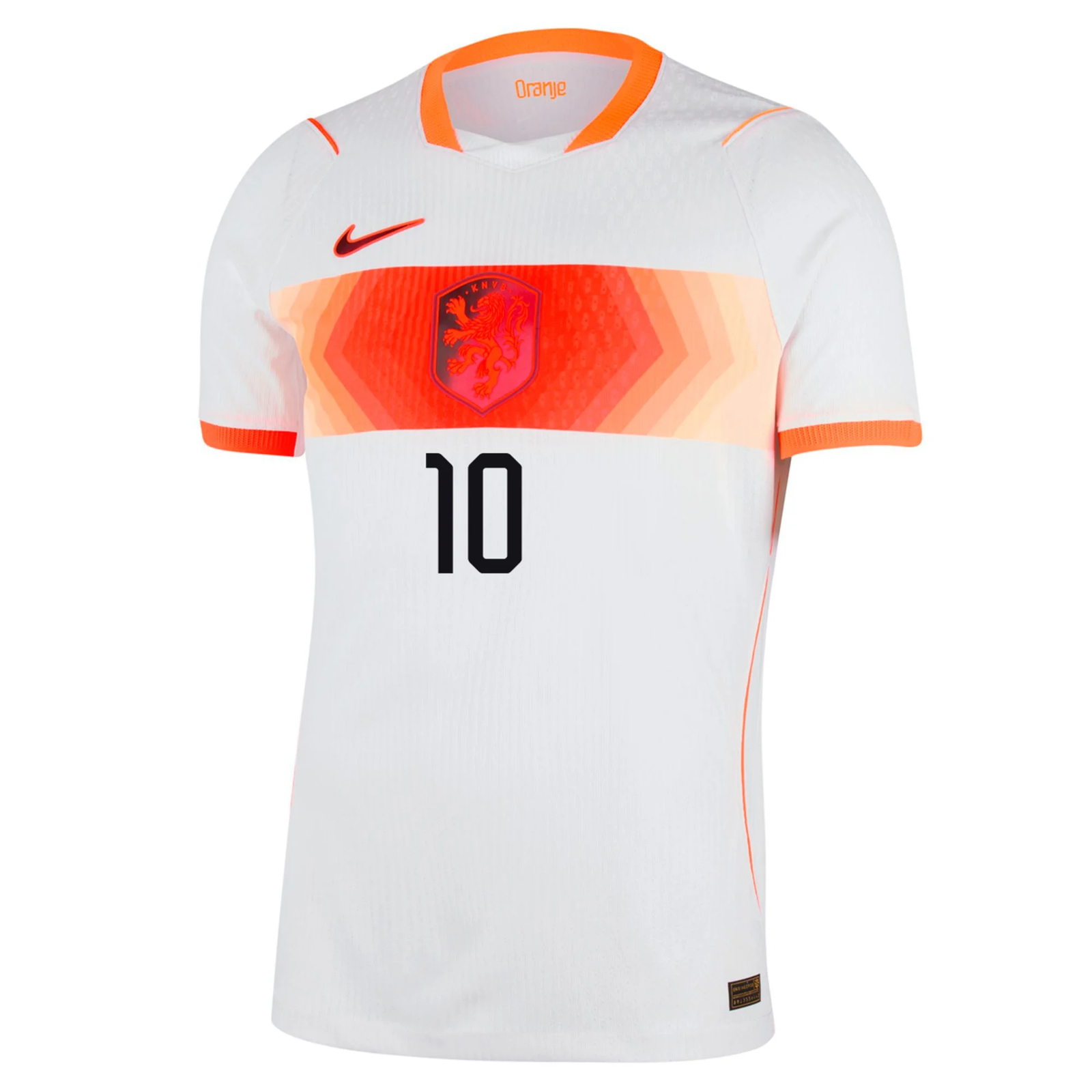 Nike Mens Netherlands Memphis Depay Match Authentic Away Jersey 2026 (White/Hyper Crimson)