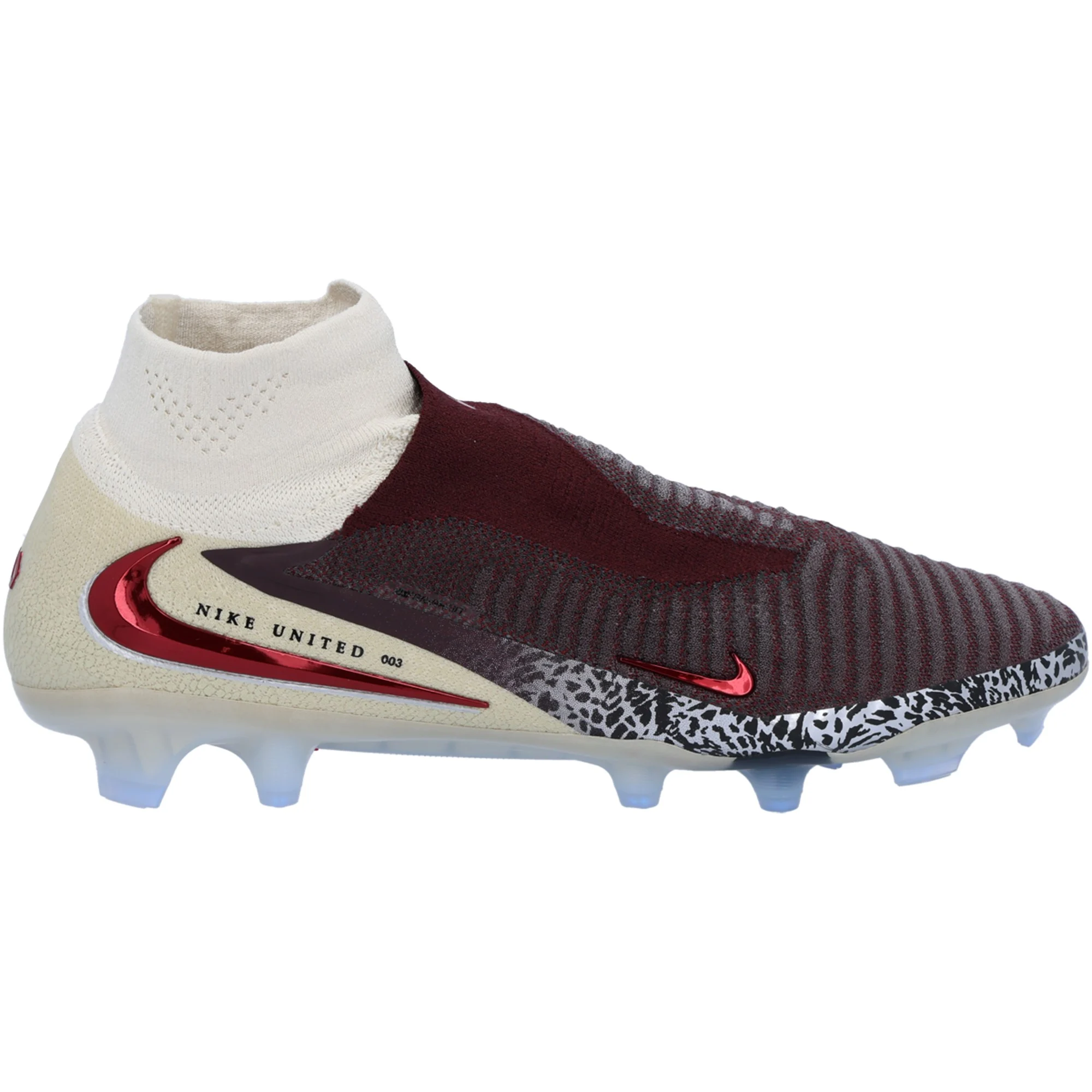 Nike Phantom 6 High Elite NU3 FG Soccer Cleats (Burgundy Crush/University Red)