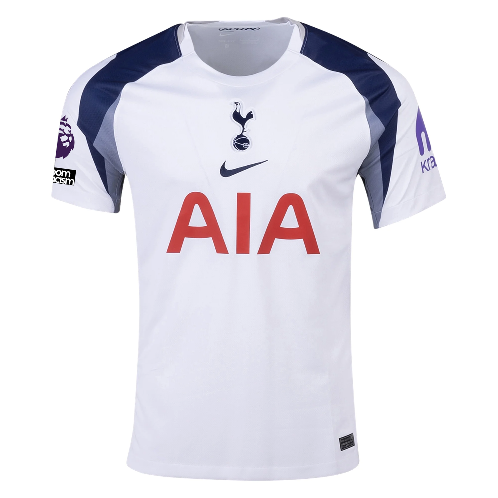 Nike Son Heung-min Tottenham Hotspurs Home Jersey w/ EPL + No Room For Racism Patch 25/26 (White/Iron/Binary Blue)