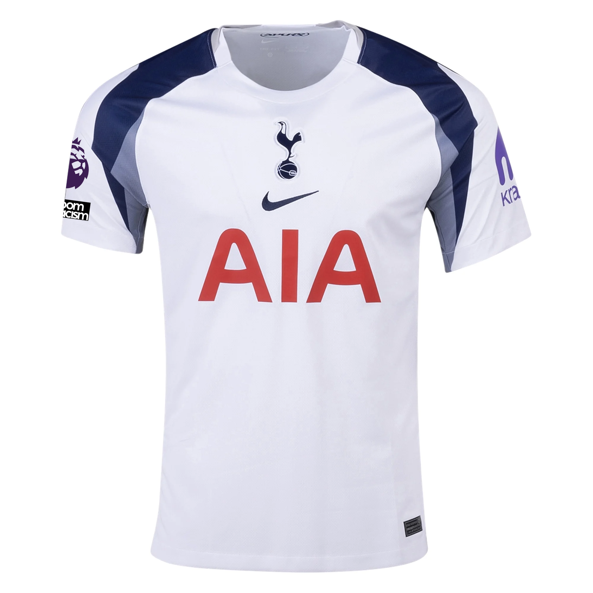 Nike Son Heung-min Tottenham Hotspurs Home Jersey w/ EPL + No Room For Racism Patch 25/26 (White/Iron/Binary Blue)