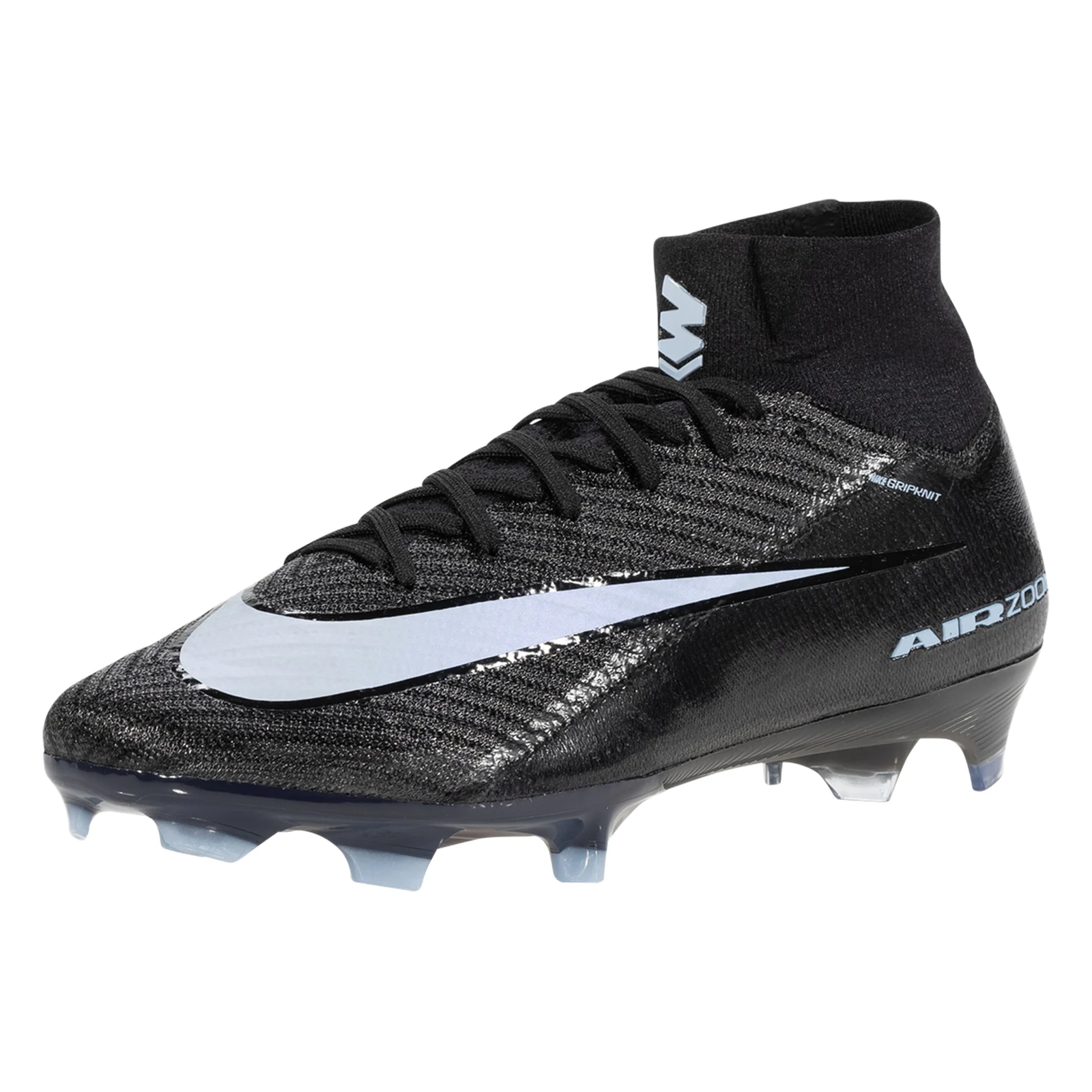 Nike Zoom Superfly 10 Elite FG Soccer Cleats (Black/Ice Blue)