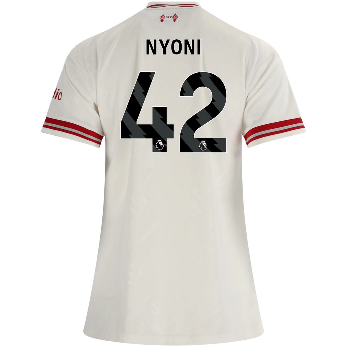 adidas Women’s Liverpool Trey Nyoni Away Jersey 26/27 (White/Red)