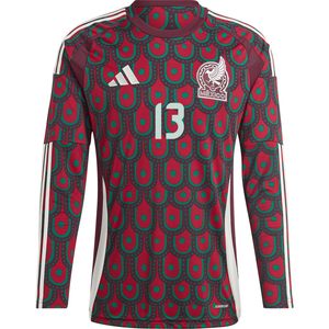 adidas Mens Mexico Guermillo Ochoa Home Long Sleeve Jersey 24/25 (Multicolor)