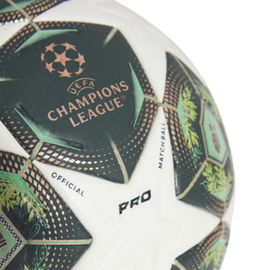 adidas UEFA Champions League Knockout Stages Pro Official Match Ball 24/25 (White/Green/Slime)