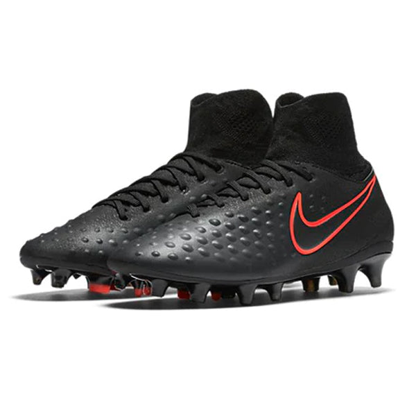 Nike Jr. Magitsa Obra II FG (Black/Total Crimson) - Soccer Wearhouse