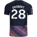 Nike Mens Tottenham Hotspur Wilson Odobert Away Jersey w/ EPL + No Room For Racism Patches 26/27 (Obsidan/White)