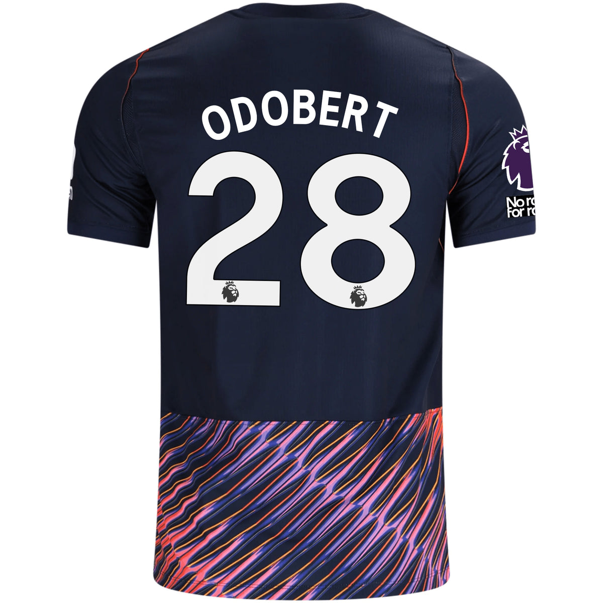 Nike Mens Tottenham Hotspur Wilson Odobert Away Jersey w/ EPL + No Room For Racism Patches 26/27 (Obsidan/White)