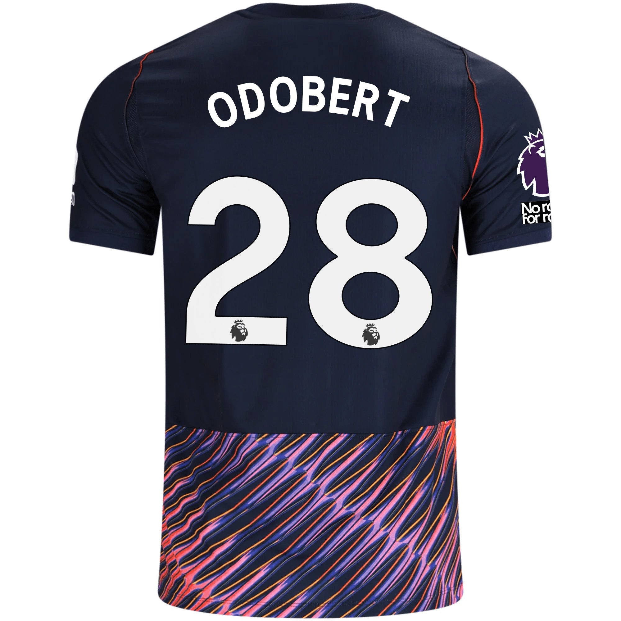 Nike Mens Tottenham Hotspur Wilson Odobert Away Jersey w/ EPL + No Room For Racism Patches 26/27 (Obsidan/White)
