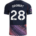 Nike Mens Tottenham Hotspur Wilson Odobert Away Jersey w/ EPL + No Room For Racism Patches 26/27 (Obsidan/White)