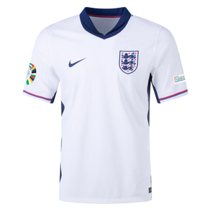 Nike England Authentic Match Home Jersey w/ Euro 2024 Patches 24/25 (White/Blue Void)