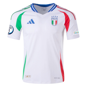 adidas Italy Authentic Away Jersey w/ Euro 2024 Patches 24/25 (White)