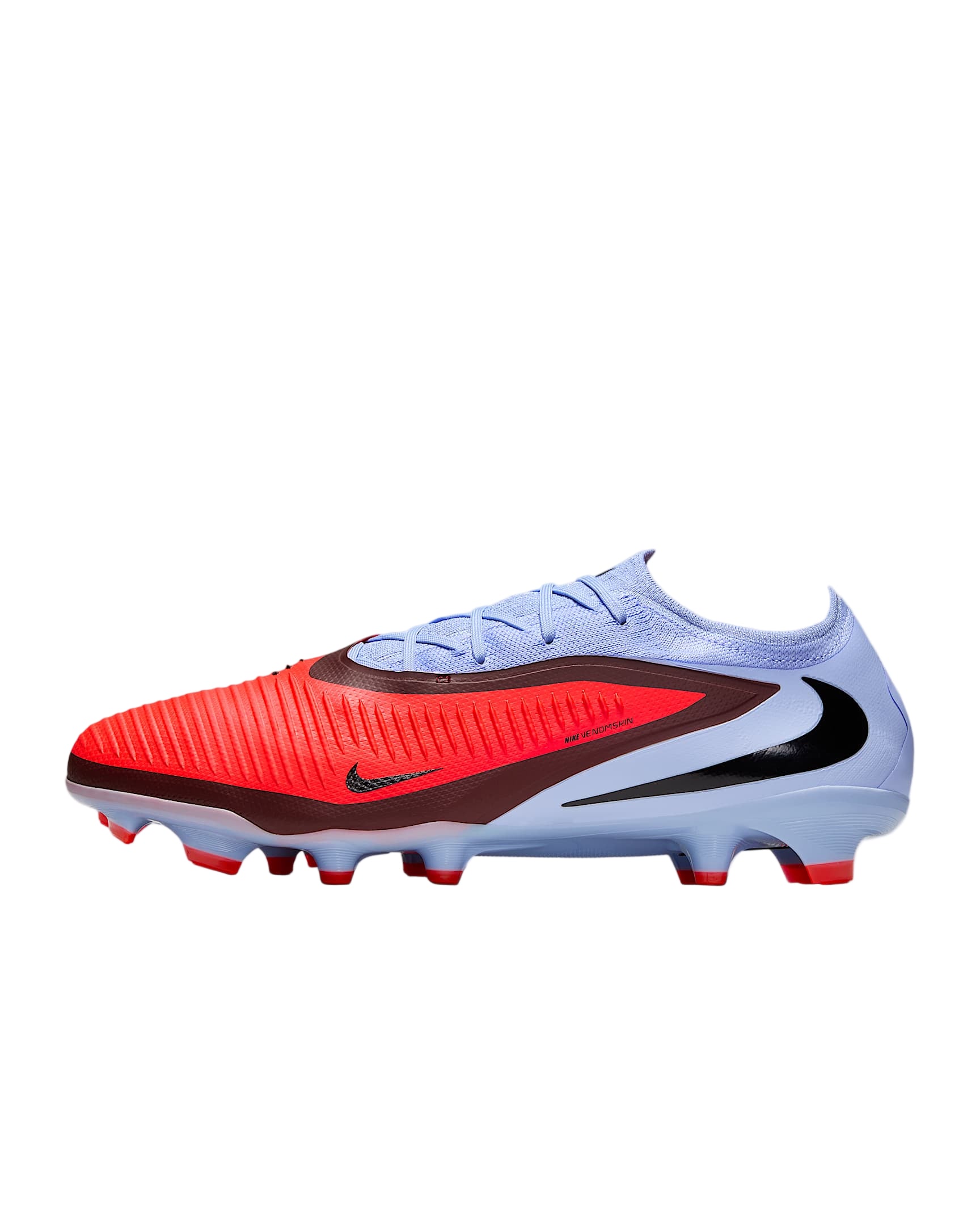 Nike Phantom 6 Low Pro Firm Ground Soccer Cleats (Royal Tint/Bright Crimson)