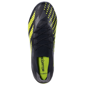 adidas Predator Accuracy.1 Low INJ Firm Ground Soccer Cleats (Core Black/Team Solar Yellow 2)