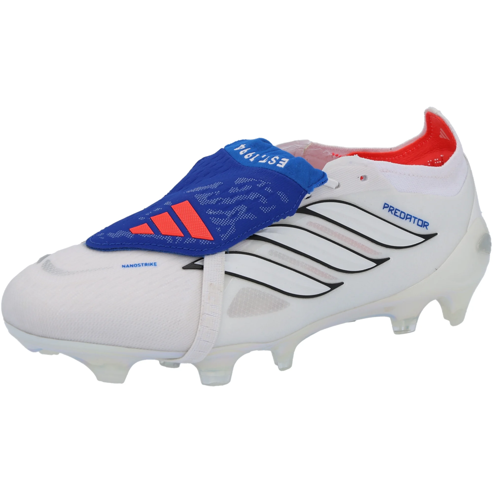 adidas Predator Elite FT Firm Ground Soccer Cleats (White/Zero Metallic/Royal Blue)