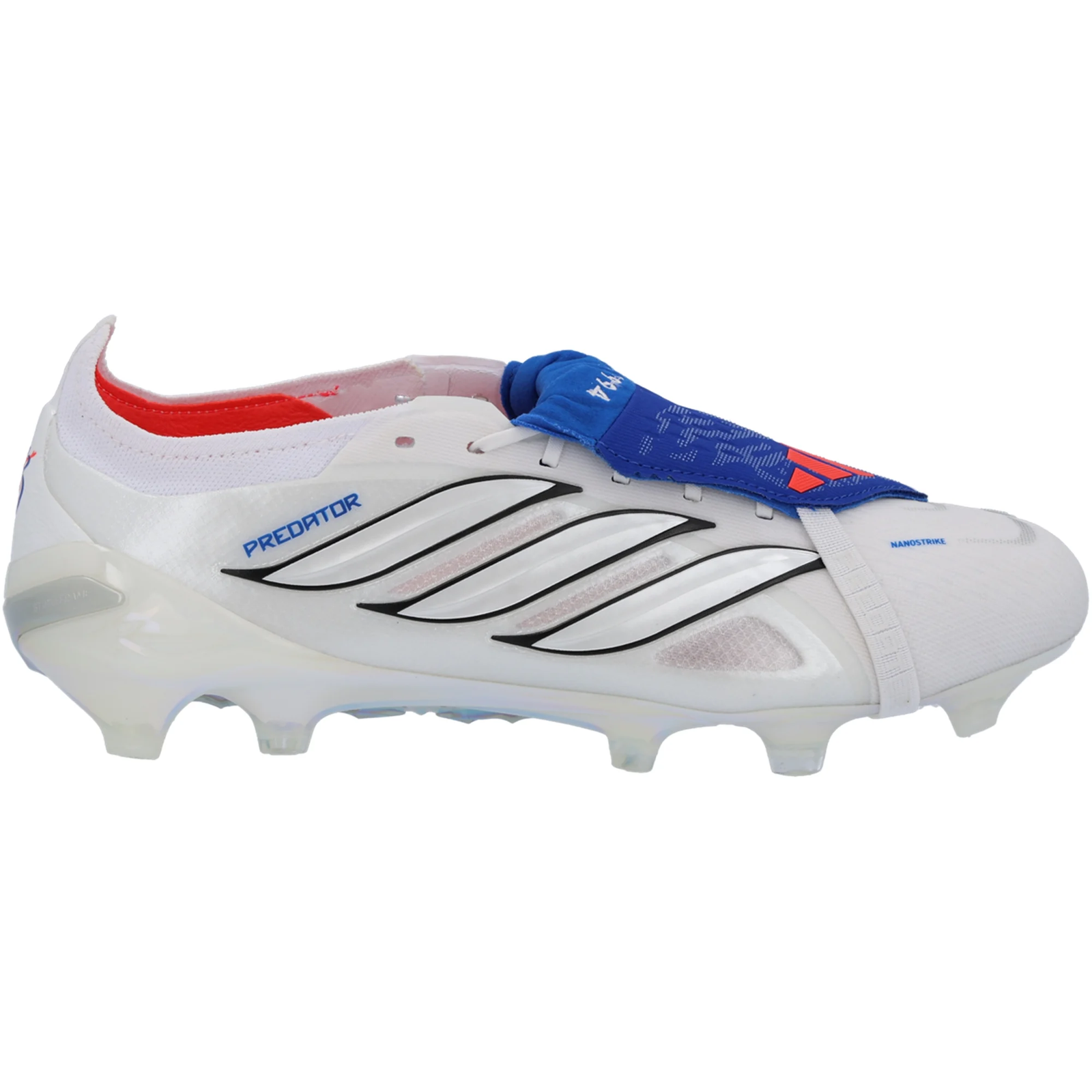 adidas Predator Elite FT Firm Ground Soccer Cleats (White/Zero Metallic/Royal Blue)