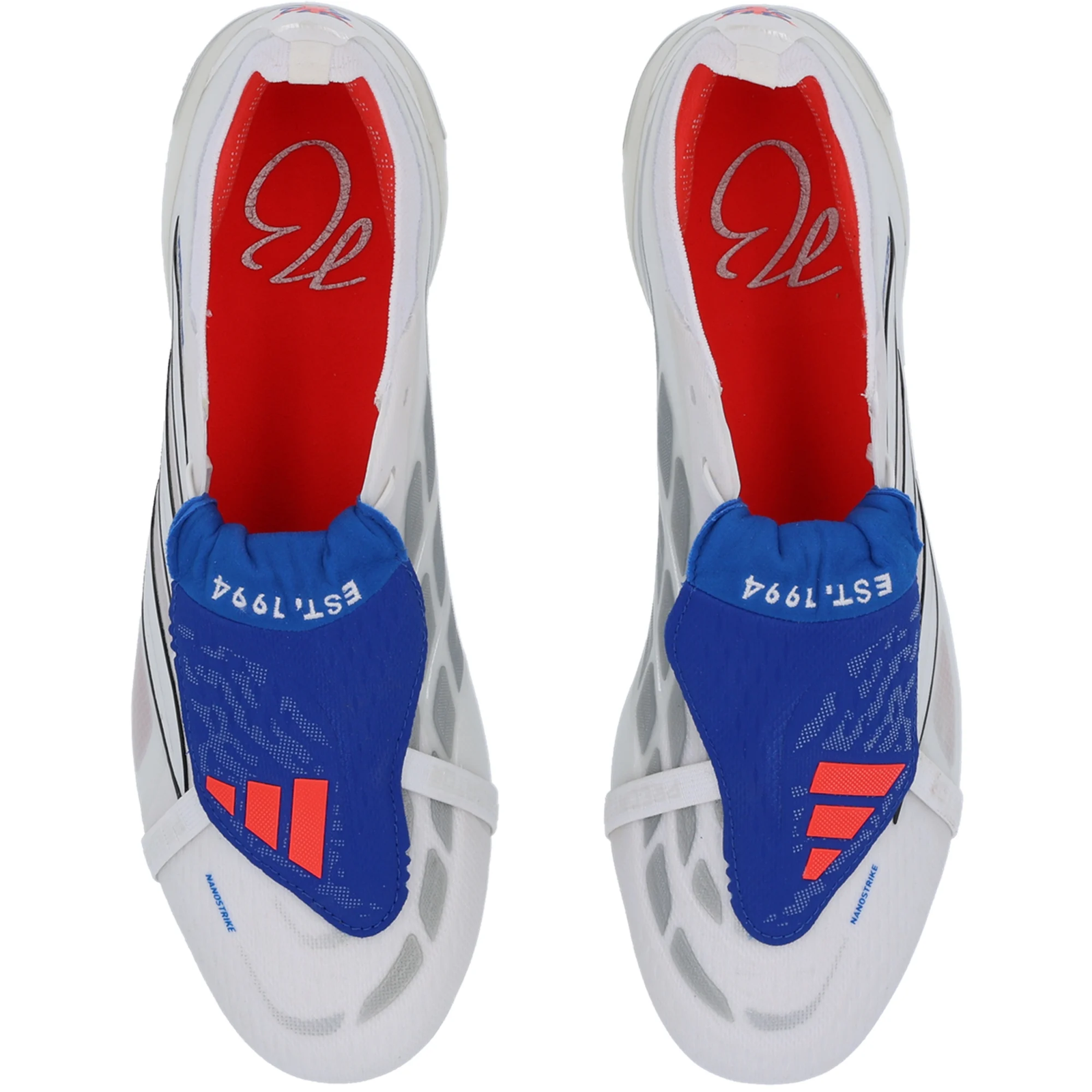 adidas Predator Elite FT Firm Ground Soccer Cleats (White/Zero Metallic/Royal Blue)