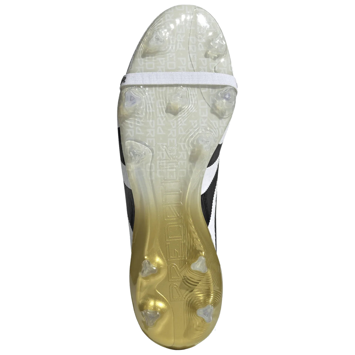 adidas Predator Elite FT Fold Tongue FG Soccer Cleats (White/Black/Metallic Gold)