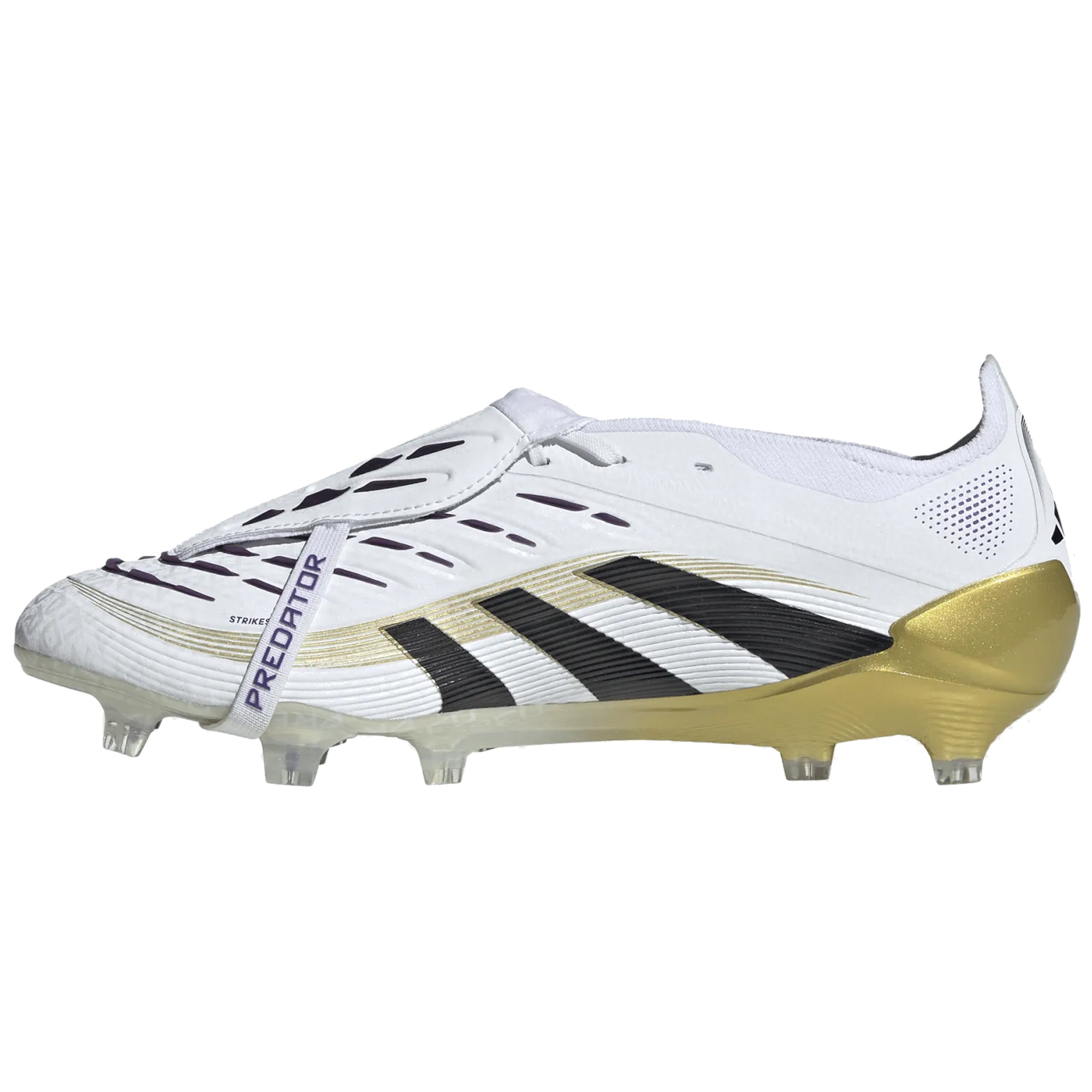 adidas Predator Elite FT Fold Tongue FG Soccer Cleats (White/Black