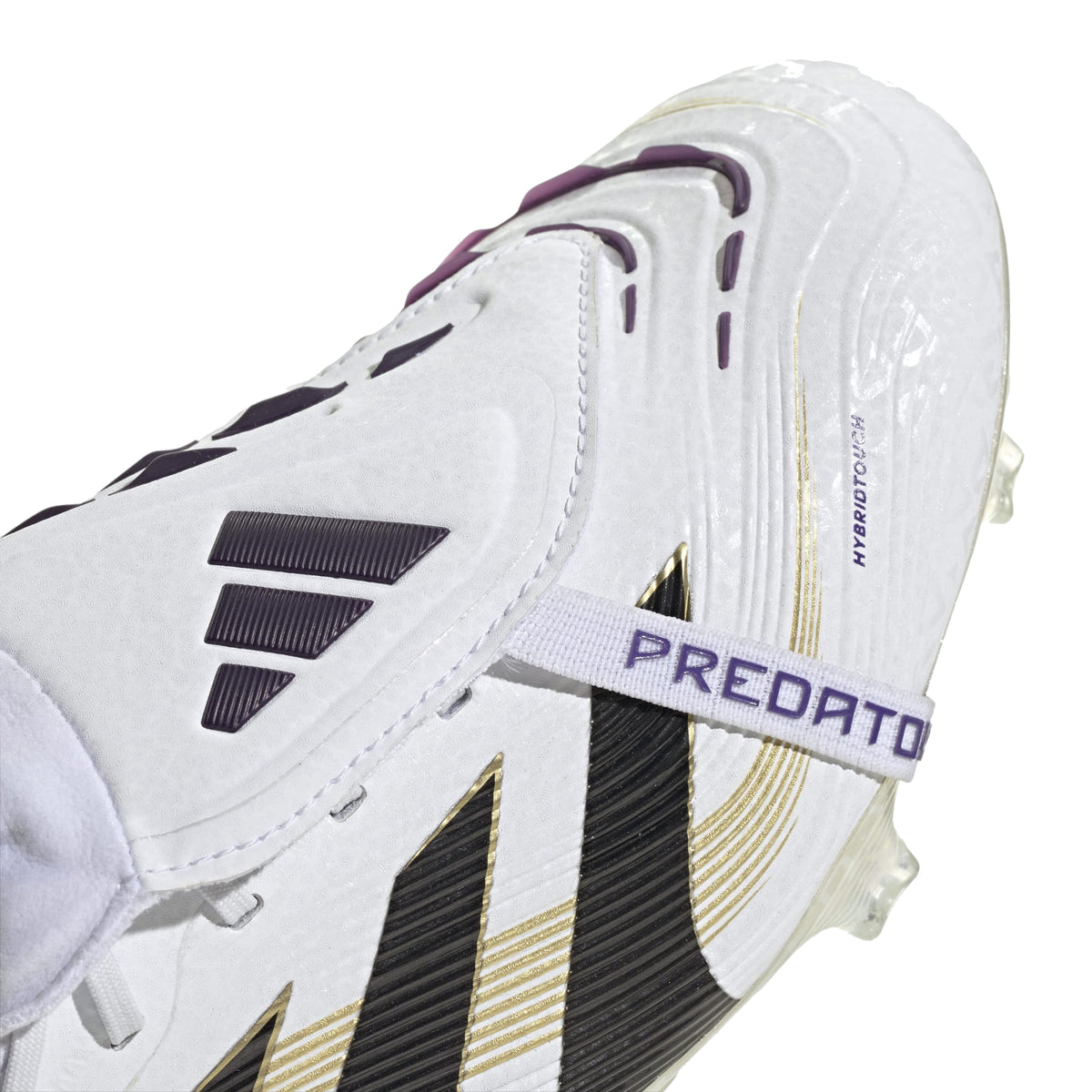 adidas Predator Elite FT Fold Tongue FG Soccer Cleats (White/Black/Metallic Gold)
