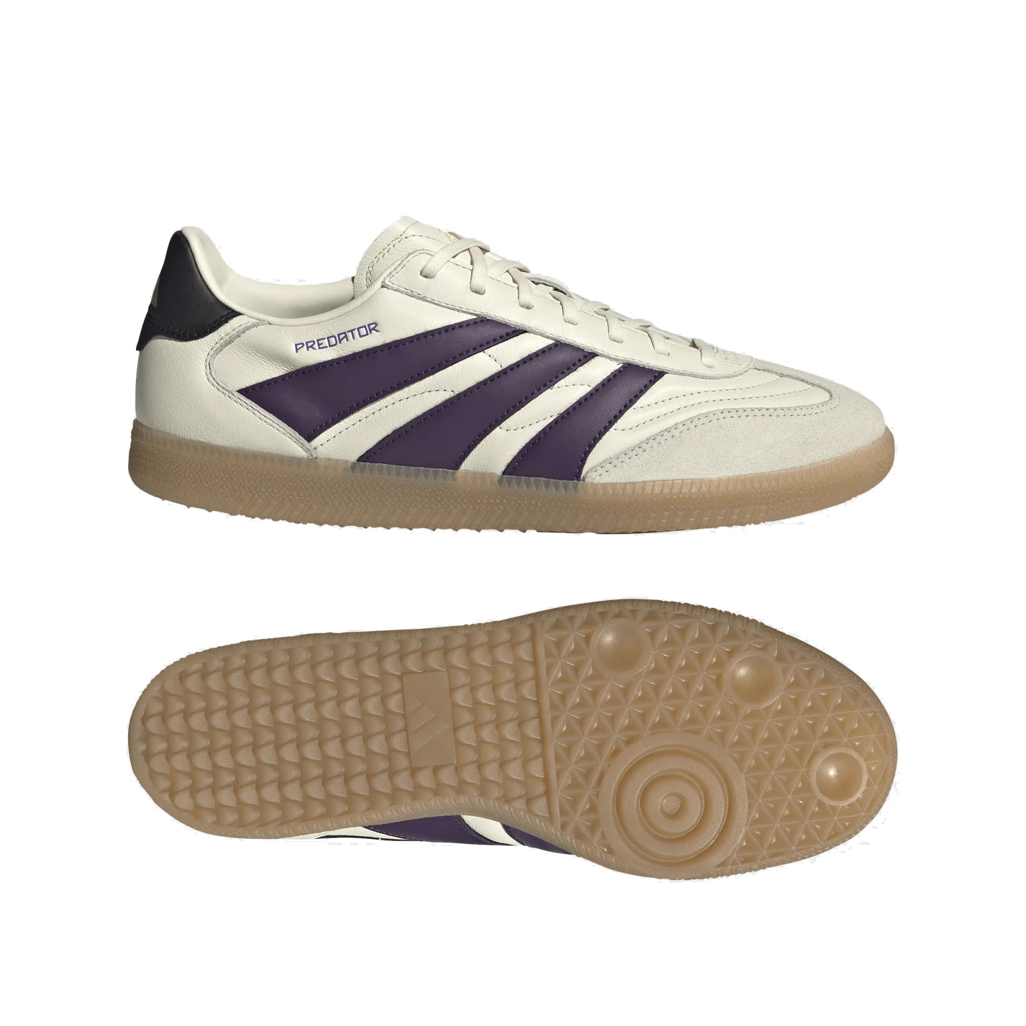 adidas Predator Freestyle Indoor IC Soccer Shoes (Ivory/Plum/Gold Metallic)
