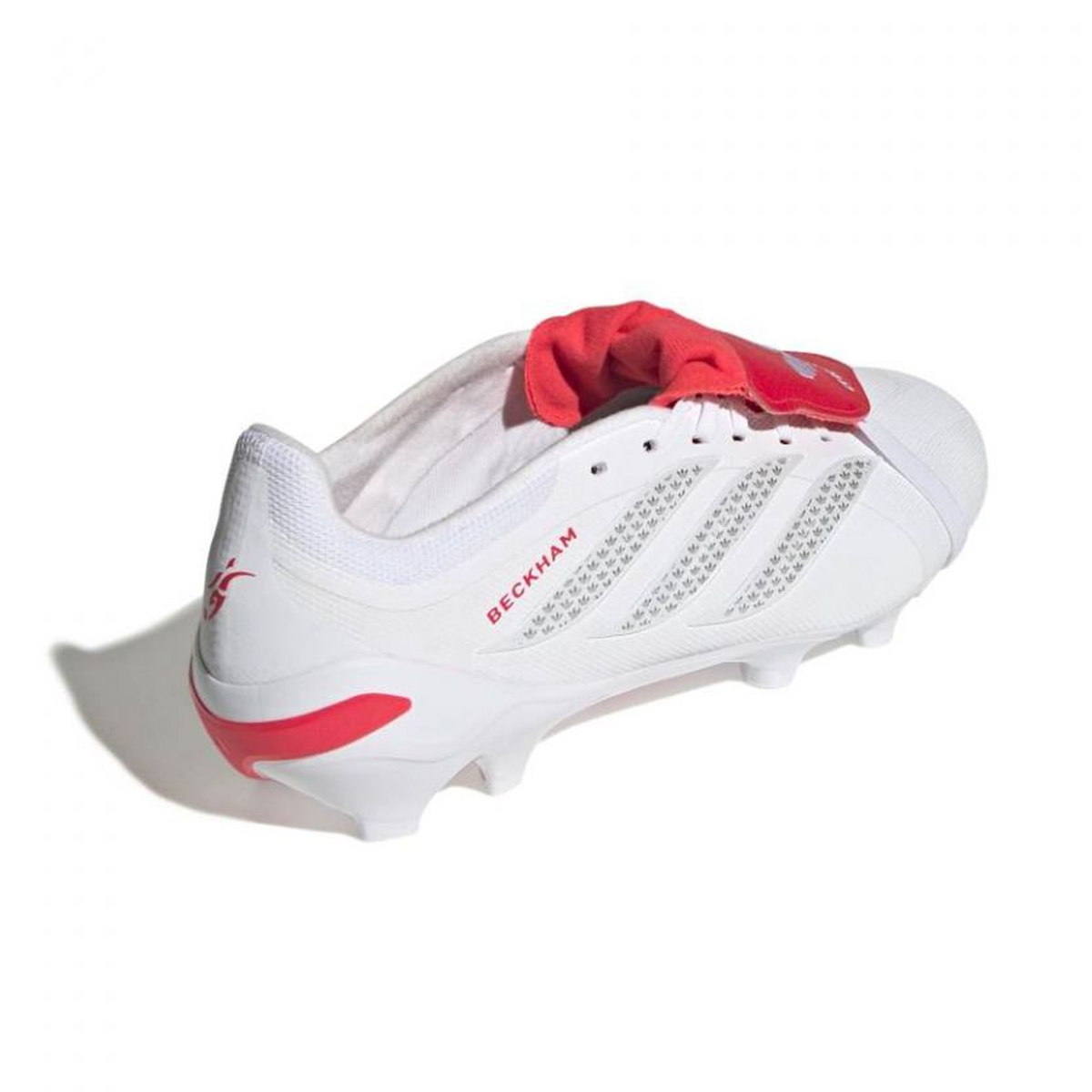 adidas Predator League FT David Beckham Firm Ground Soccer Cleats (White/Lucid Red)