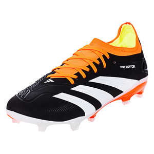 adidas Predator Pro Firm Ground Soccer Cleats (Core Black/White/Orange)