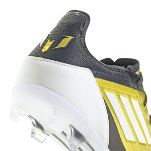 adidas Jr. F50 Messi Pro FG Soccer Cleats (Gold Metallic/White/Black)