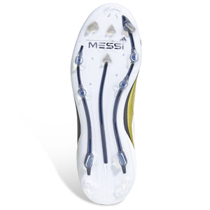 adidas Jr. F50 Messi Pro FG Soccer Cleats (Gold Metallic/White/Black)