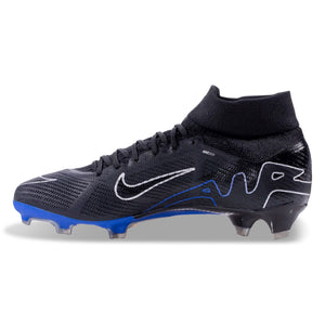 Nike Zoom Superfly 9 Pro Firm Ground Soccer Cleats (Black/Chrome-Hyper Royal)