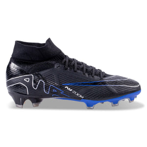 Nike Zoom Superfly 9 Pro Firm Ground Soccer Cleats (Black/Chrome-Hyper Royal)