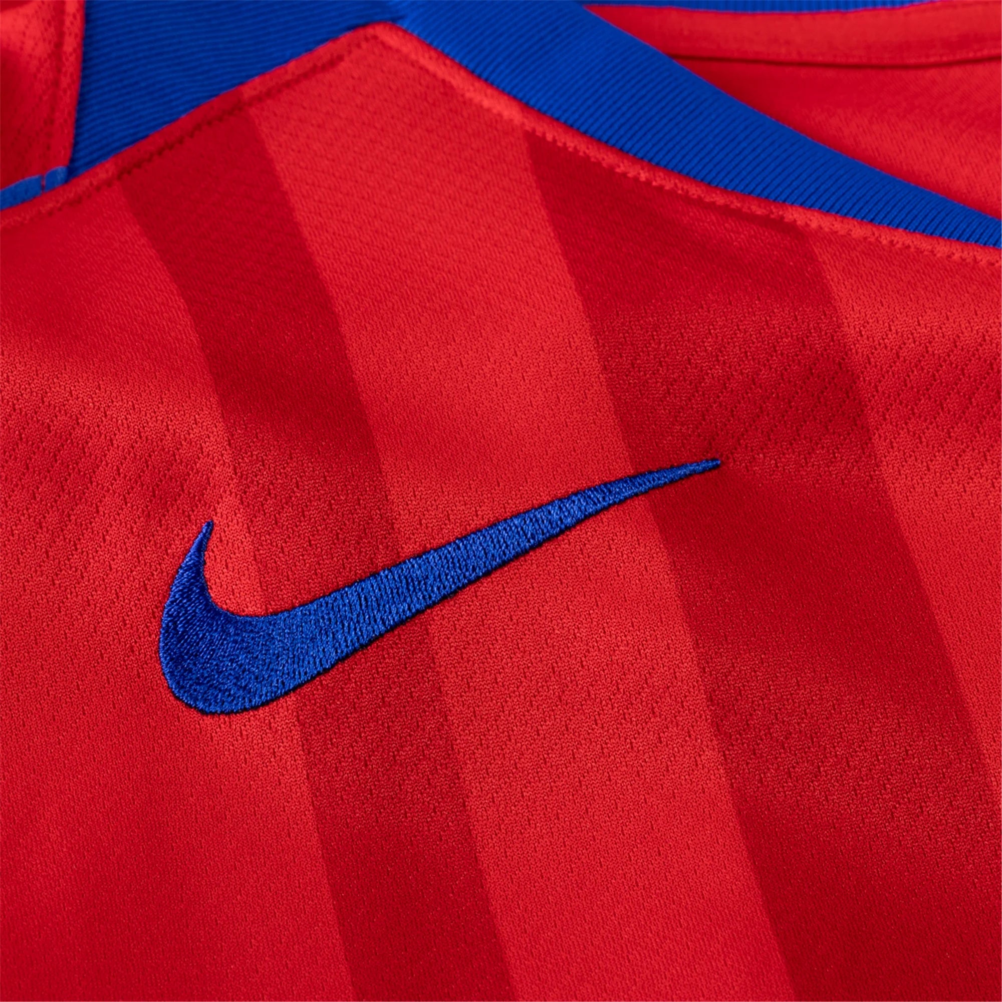 Nike Men's Paris Saint-Germain T90 Third Jersey w/ Champions League Patches 25/26 (Sport Red/Hyper Royal)