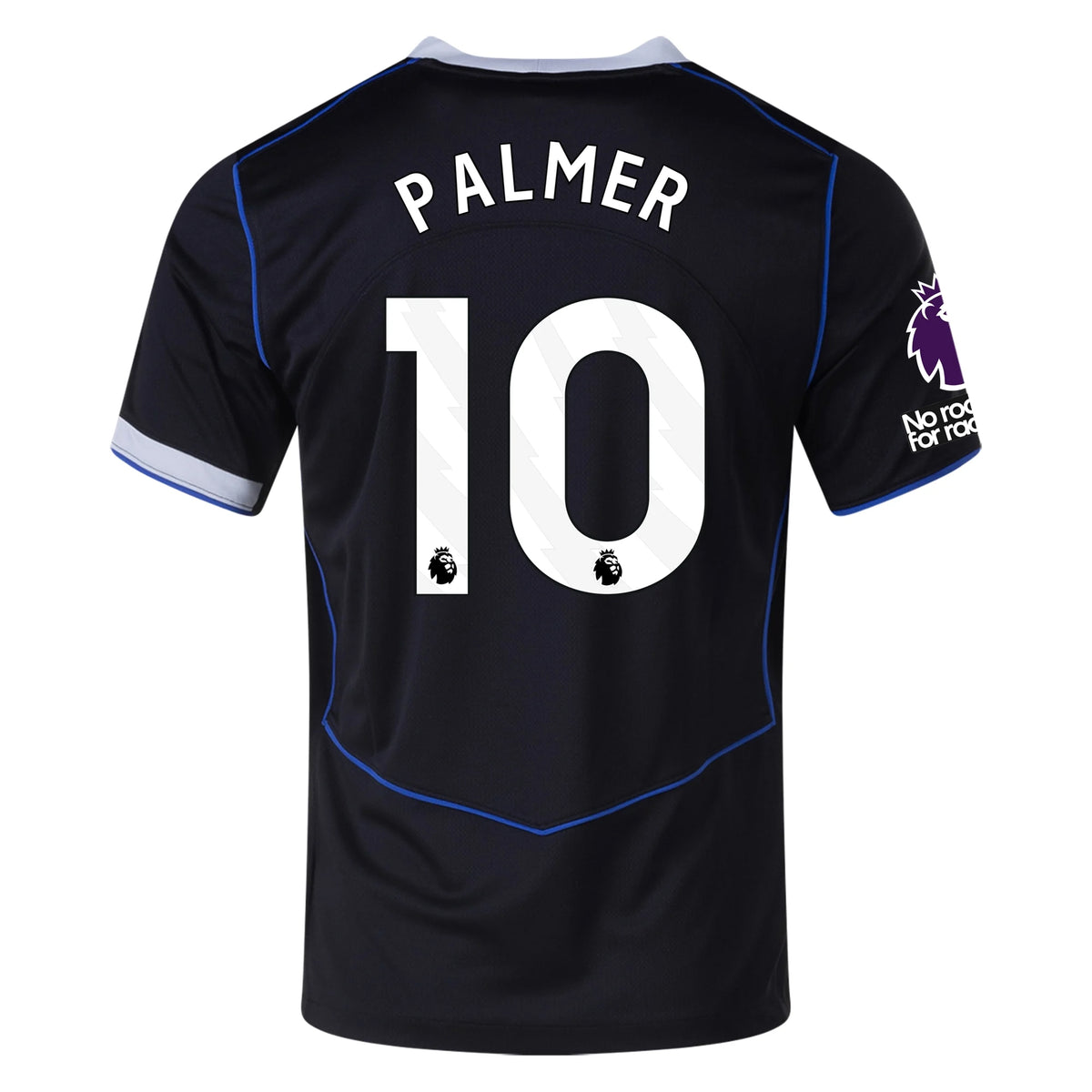 Nike Cole Palmer Chelsea T90 Third Jersey w/ EPL + NRFR + CWCC Patch 25/26 (Black/Silver)