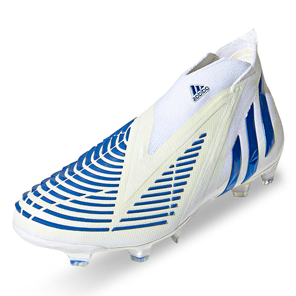 Adidas Predator Edge 1 FG White Blue newest Soccer Cleats