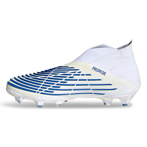 adidas Predator Edge+ FG Soccer Cleats (Cloud White/Hi-Res Blue)