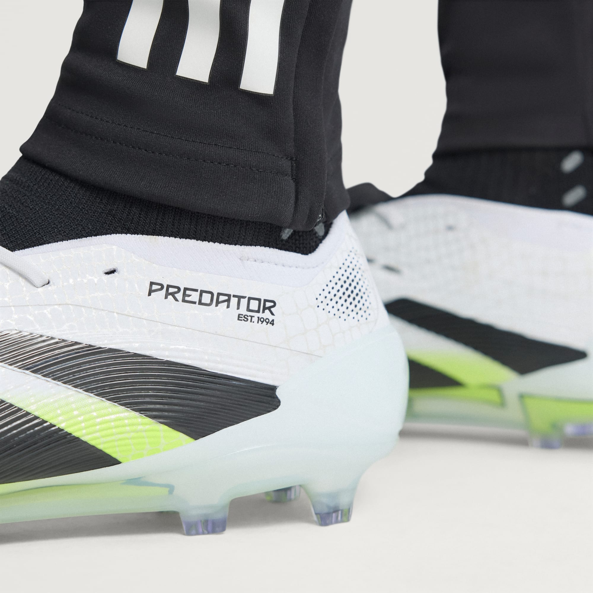 adidas Predator Elite Firm Ground Soccer Cleats (White/Black/Lucid Lemon)