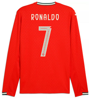 Puma Portugal Cristiano Ronaldo Home Long Sleeve Jersey 25/26 (Sport Red/Sugared Almond)