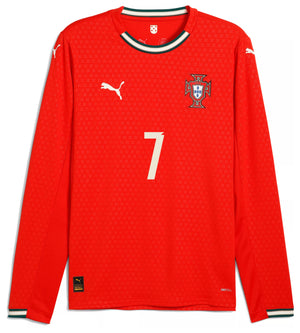 Puma Portugal Cristiano Ronaldo Home Long Sleeve Jersey 25/26 (Sport Red/Sugared Almond)