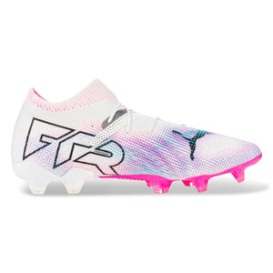 PUMA Future 7 Ultimate FG/AG Soccer Cleats (White/Black/Poison Pink)