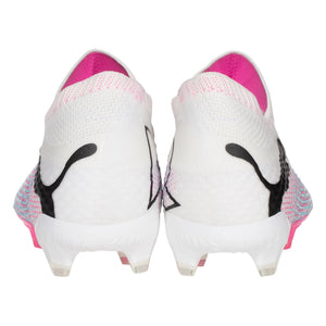 PUMA Future 7 Ultimate FG/AG Soccer Cleats (White/Black/Poison Pink)